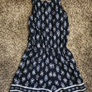 Abercrombie Kids Blue and White Shorts Romper